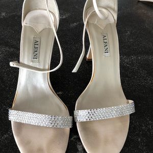 Satin rhinestone sandals